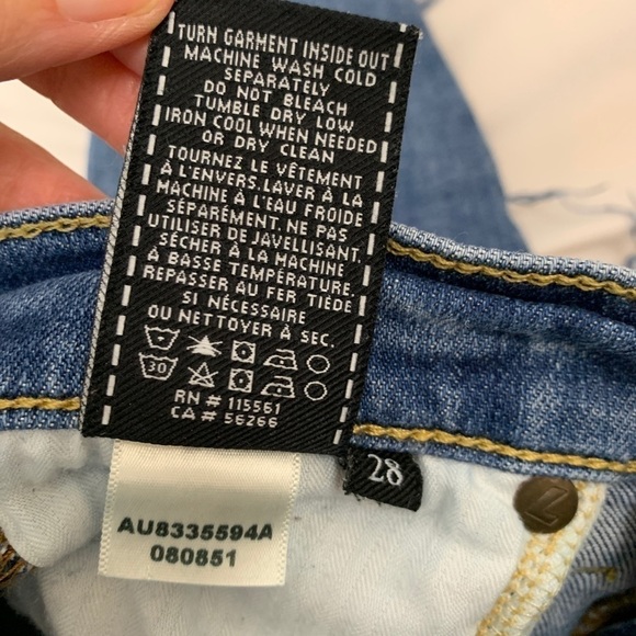 7 for all mankind Roxanne Ankle Fray Jeans in Bright Houston Size 28 - Picture 8 of 9